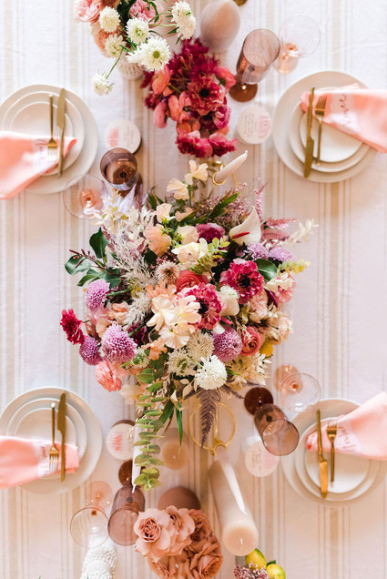 Coral and peach Galentine's party at Festoon LA