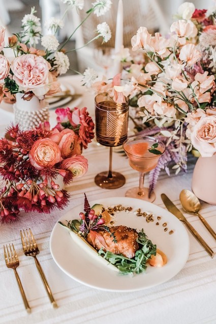 Coral and peach Galentine's party at Festoon LA