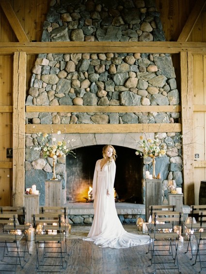 Luxe winter Rocky Mountain ranch wedding
