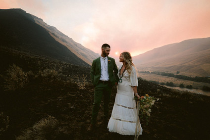 This bohemian elopement will have you dreaming of a laid back river trip Wedding Inspiration