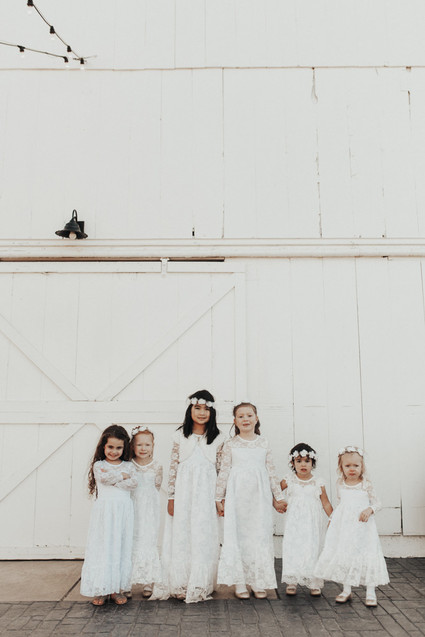 all white flower girls