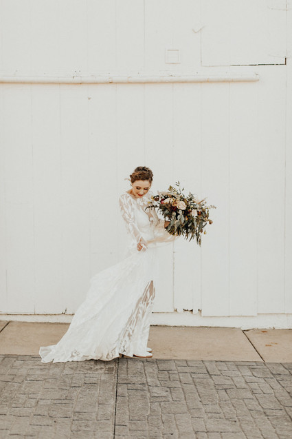 gorgeous unique boho bridal dress