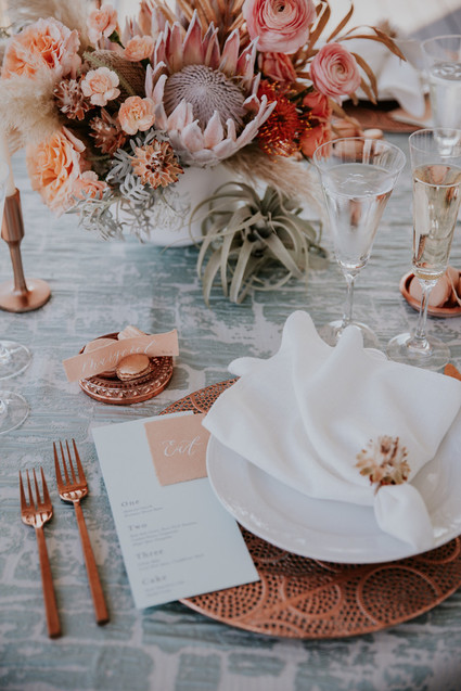 Spring 2019 wedding trend alert: pale mint and blush seaside editorial Inspiration