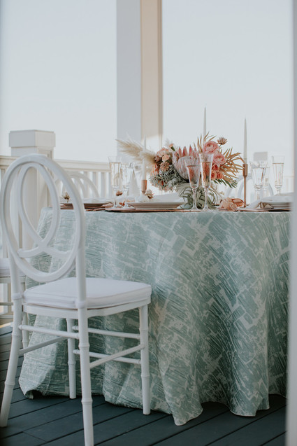Spring 2019 wedding trend alert: pale mint and blush seaside editorial Inspiration
