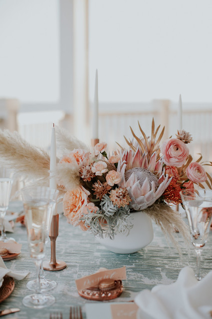 Spring 2019 wedding trend alert: pale mint and blush seaside editorial Inspiration