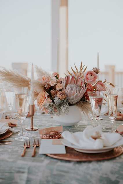Spring 2019 wedding trend alert: pale mint and blush seaside editorial Inspiration