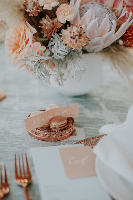 Spring 2019 wedding trend alert: pale mint and blush seaside editorial Inspiration