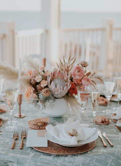 Spring 2019 wedding trend alert: pale mint and blush seaside editorial Inspiration
