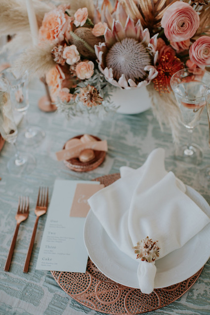 Spring 2019 wedding trend alert: pale mint and blush seaside editorial Inspiration