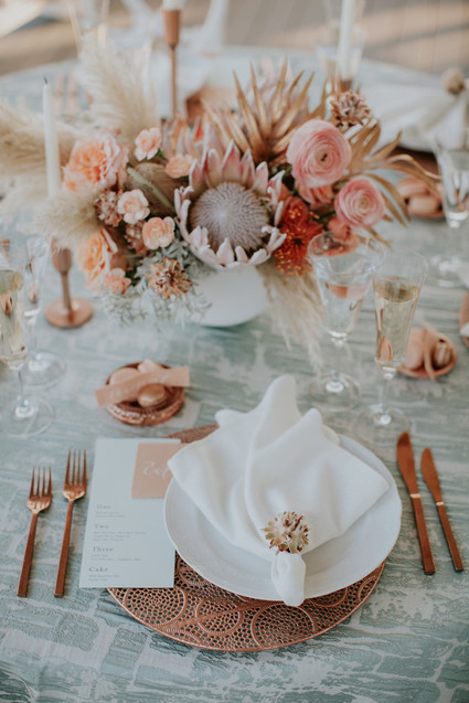 Spring 2019 wedding trend alert: pale mint and blush seaside editorial Inspiration