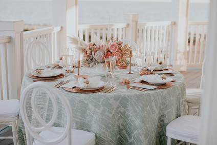 Spring 2019 wedding trend alert: pale mint and blush seaside editorial Inspiration