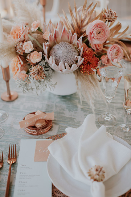 Spring 2019 wedding trend alert: pale mint and blush seaside editorial Inspiration