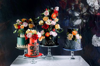 Incredible luxury wedding cake with intricate sugar flower