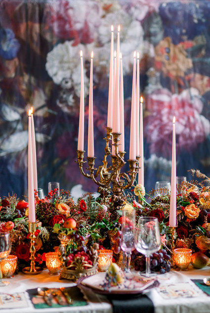 Ornate romantic British wedding editorial inspired by The Legend of Briar Rose