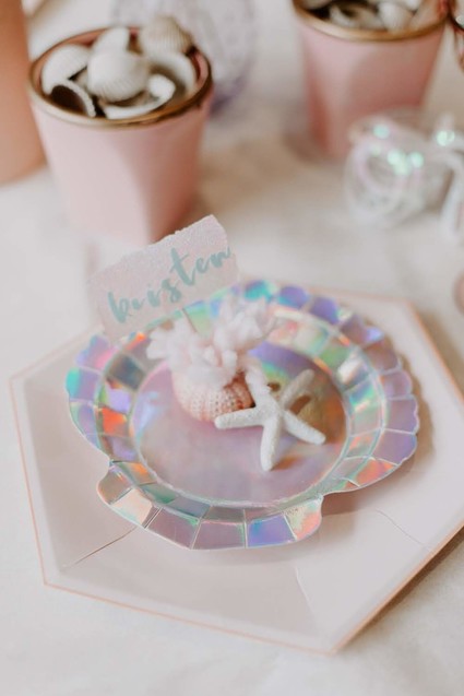 Boho mermaid girl's birthday party with all the sparkles