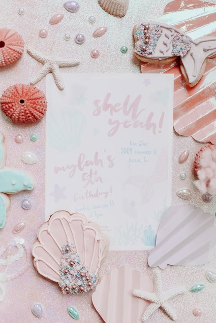 Boho mermaid girl's birthday party with all the sparkles Inspiration