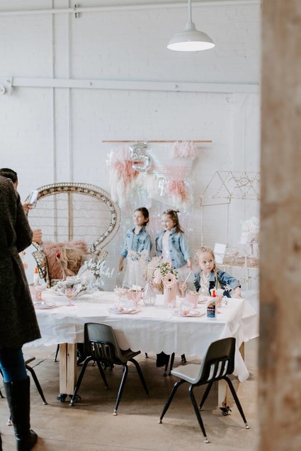 Boho mermaid girl's birthday party with all the sparkles