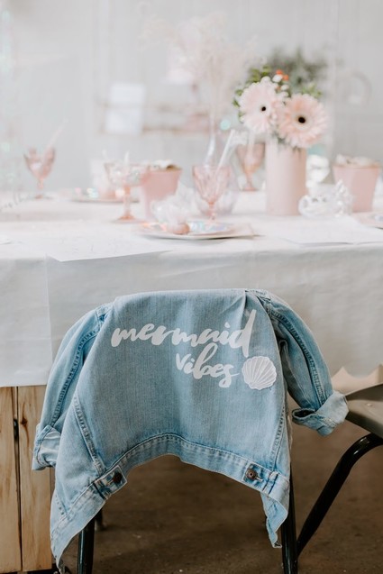 Boho mermaid girl's birthday party with all the sparkles