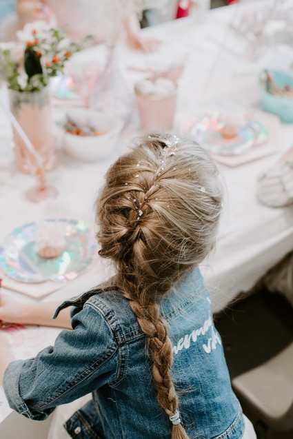 Boho mermaid girl's birthday party with all the sparkles
