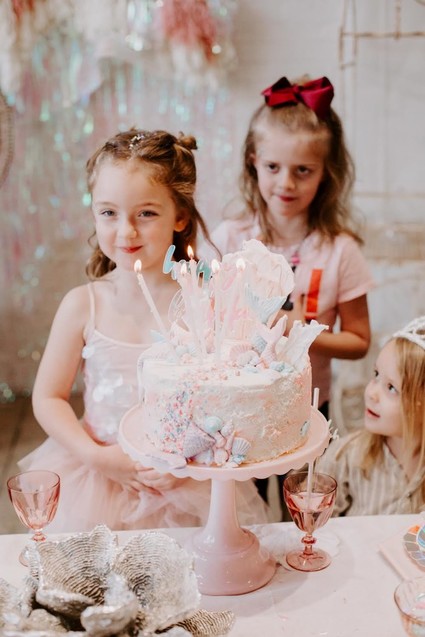 Boho mermaid girl's birthday party with all the sparkles