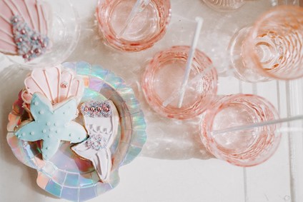 Boho mermaid girl's birthday party with all the sparkles