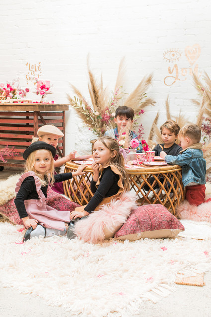 Eye Love You boho kids Valentine's Day party