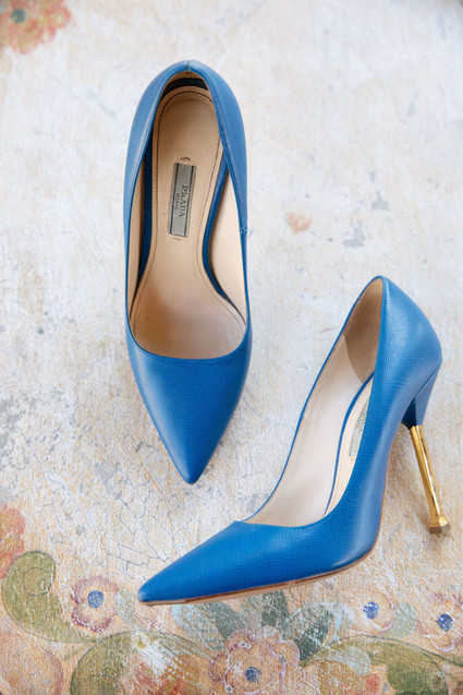 Royal blue wedding shoes