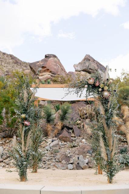 Floral desert huppah