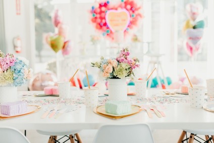 Pastel and gold Valentine's Day party Inspiration