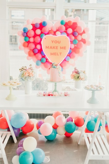 Pastel and gold Valentine's Day party Inspiration