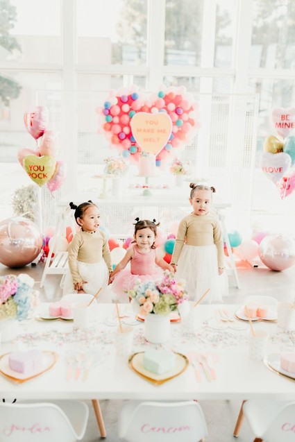 Pastel and gold Valentine's Day party Inspiration