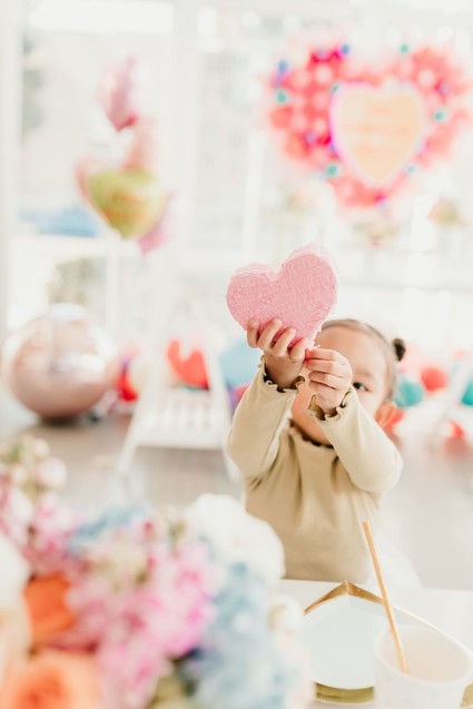 Pastel and gold Valentine's Day party Inspiration