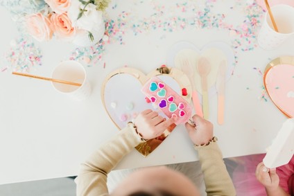 Pastel and gold Valentine's Day party Inspiration