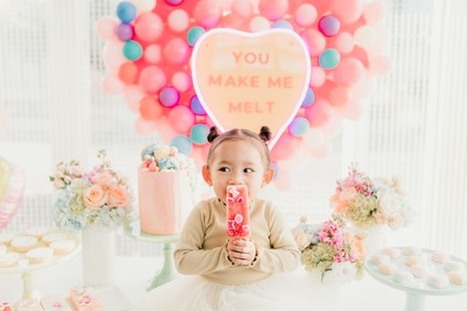 Pastel and gold Valentine's Day party Inspiration