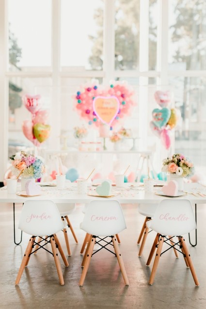 Pastel and gold Valentine's Day party Inspiration