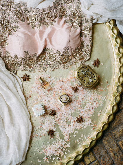Pastel indian bridal editorial at the Prospect Park boathouse