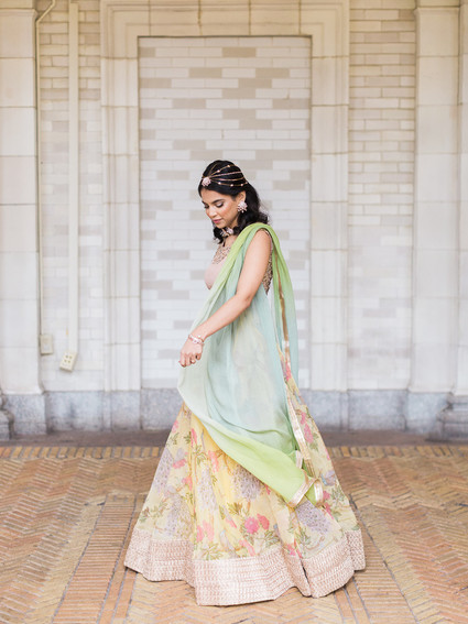 Pastel indian bridal editorial at the Prospect Park boathouse