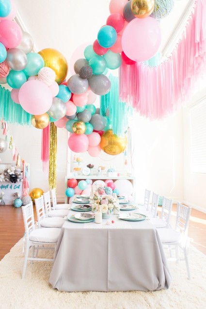 A kitty cat second birthday party with the most incredibly fun decor