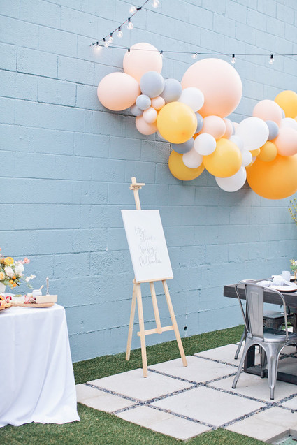 Spring backyard gender neutral baby shower