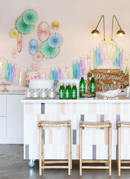 Pastel mermaid party at Festoon LA