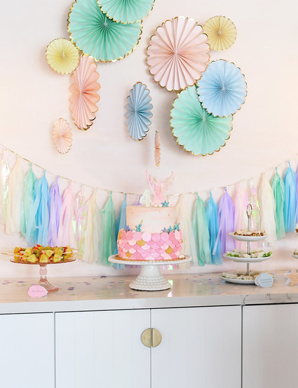 Pastel mermaid party at Festoon LA