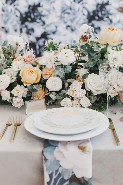 Floral wedding tablescape