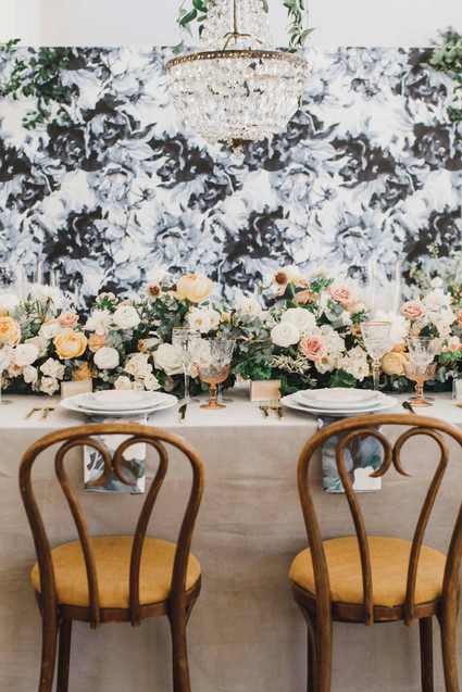 Floral wedding tablescape