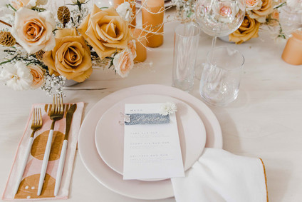 Modern wedding tablescape