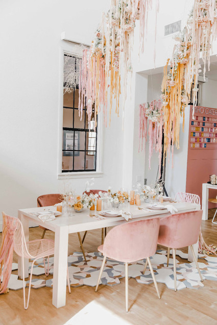 Modern wedding tablescape