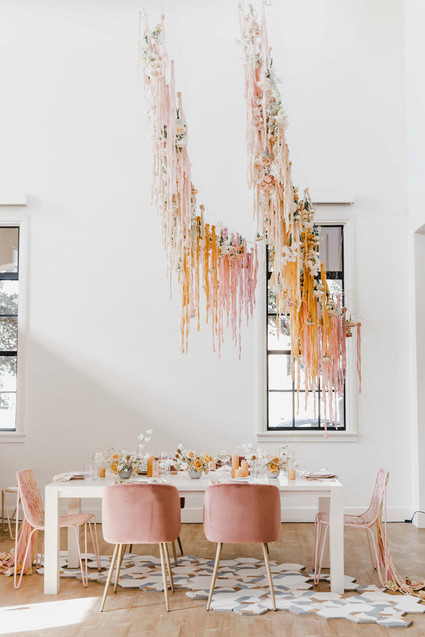 Modern wedding tablescape