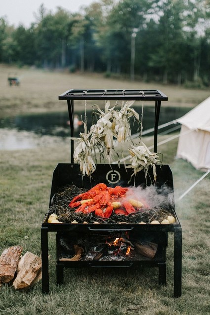 whimsical sunrise glamping elopement in Maine