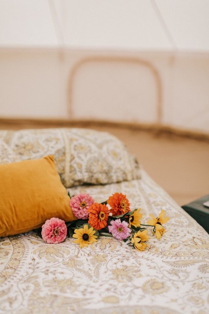 whimsical sunrise glamping elopement in Maine