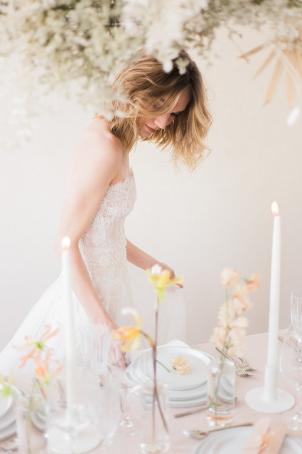 The blushiest bridal editorial and tablescape for spring Inspiration