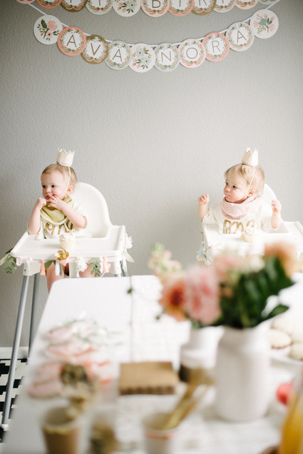 How to host and plan a sweet thoughtful pastel birthday party at home for twins